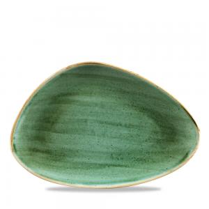 Stonecast Samphire Green Triangle Chefs Plate 12´X8´´ Box 6´