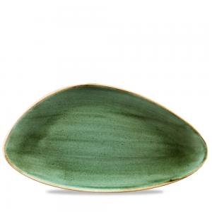 Stonecast Samphire Green Triangle Chefs Plate 13 3/4´X7 3/8´´ Box 6´