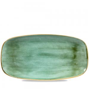 Stonecast Samphire Green  Chefs Oblong Plate 13 7/8X7 3/8´ Box 6´