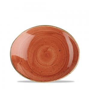 Stonecast Spiced Orange  Oval Coupe Plate 19.7Cm Box 12