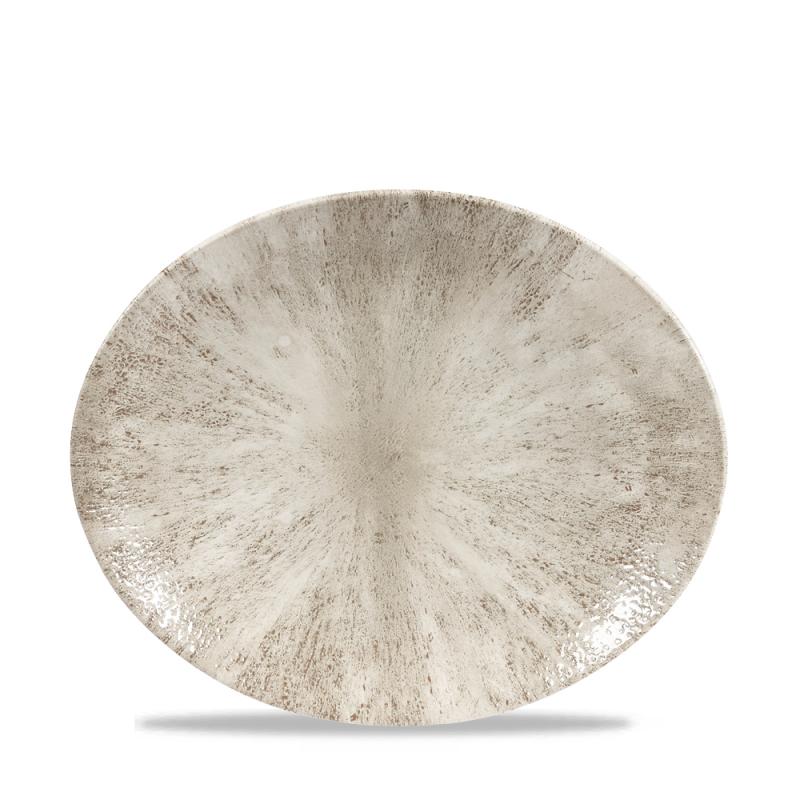 Stone Agate Grey Orbit Oval Coupe Plate 10´ Box 12´
