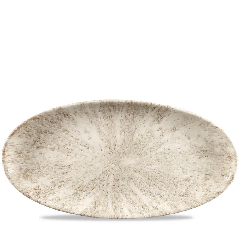 Stone Agate Grey Oval Chefs Plate 13 3/4X6 3/4´ Box 6´