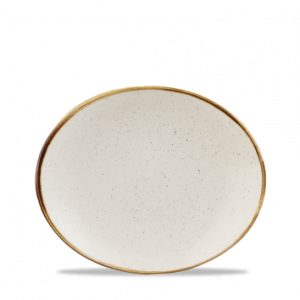 Stonecast Barley White Orbit Oval Coupe Plate 19.7Cm Box 12
