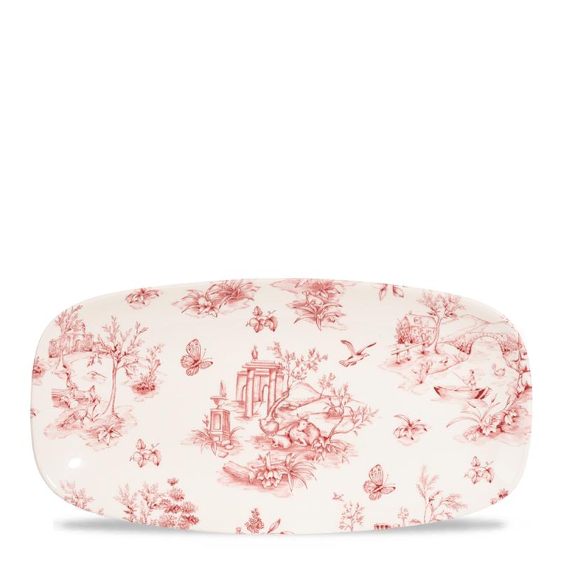 Toile Cranberry  Chefs Oblong Plate 11 3/4´ X 6´´  Box 12´