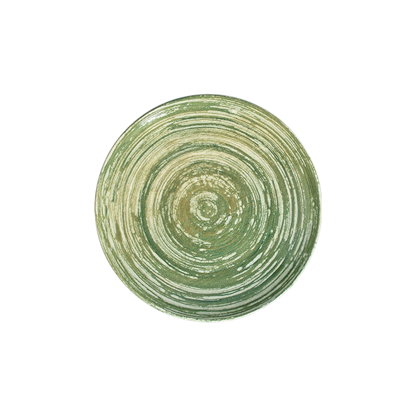 Swirl Green Tuval Deep Plate 20 cm 550 cc