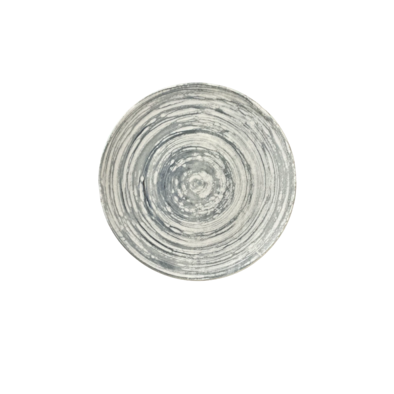 Swirl Grey Tuval Flat Plate 20 cm