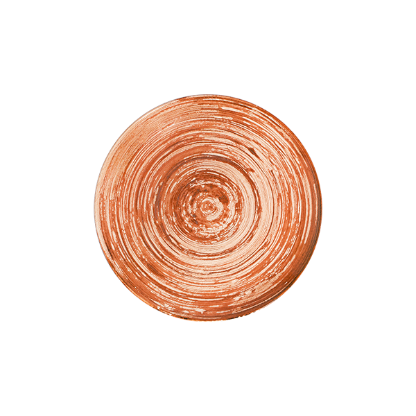 Swirl Terracotta Tuval Flat Plate 20 cm