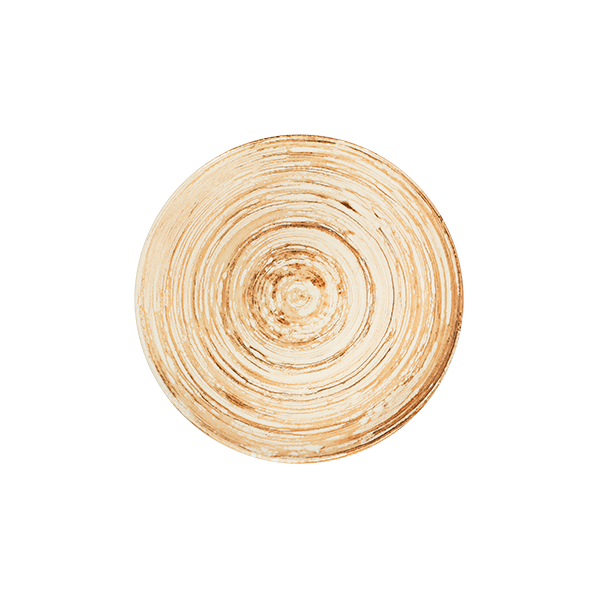 Swirl Mustard Tuval Flat Plate 20 cm