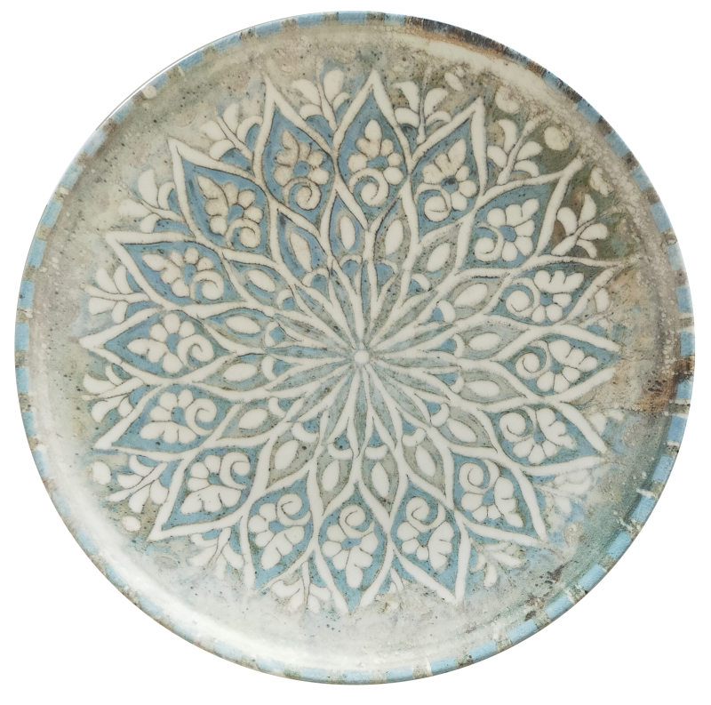 Granada Turquoise Tuval Flat Plate 20 cm
