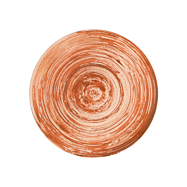 Swirl Terracotta Tuval Flat Plate 25 cm