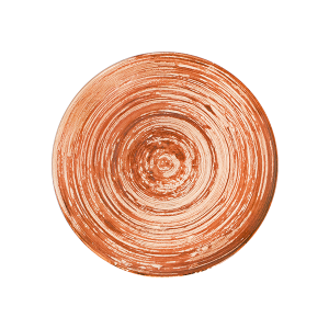 Swirl Terracotta Tuval Flat Plate 25 cm