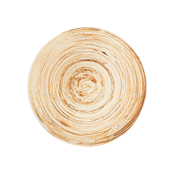 Swirl Mustard Tuval Flat Plate 25 cm