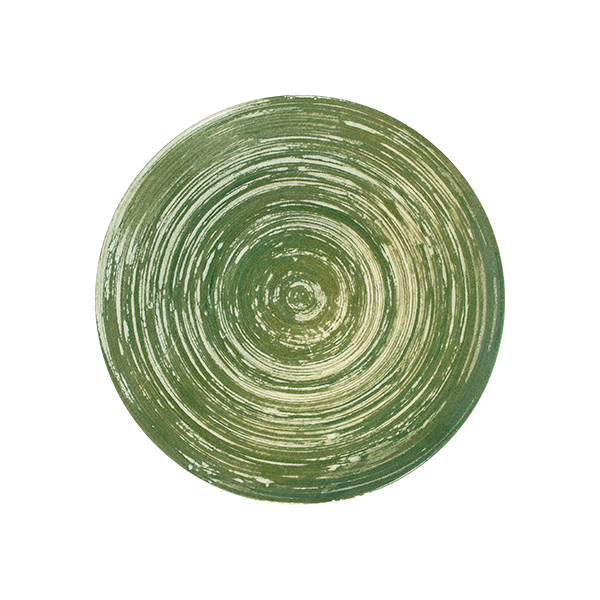 Swirl Green Tuval Flat Plate 25 cm