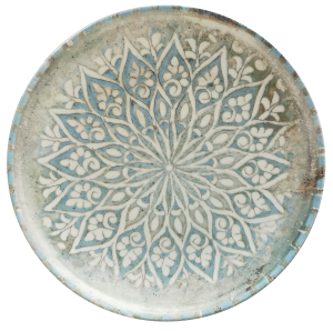 Granada Turquoise Tuval Flat Plate 25 cm