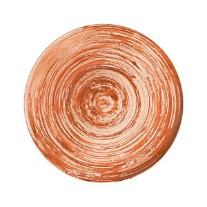 Swirl Terracotta Tuval Flat Plate 28 cm