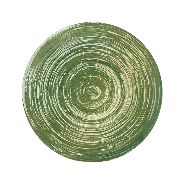 Swirl Green Tuval Flat Plate 28 cm