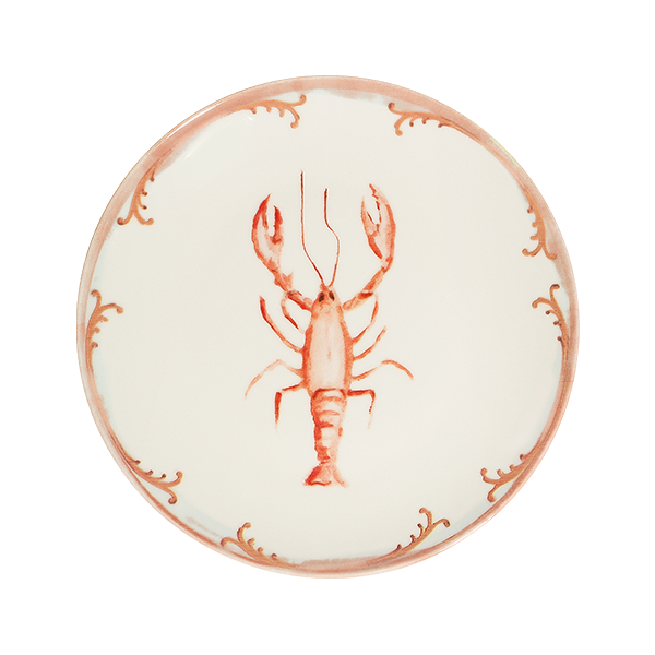 Lobster Coral Tuval Flat Plate 28 cm