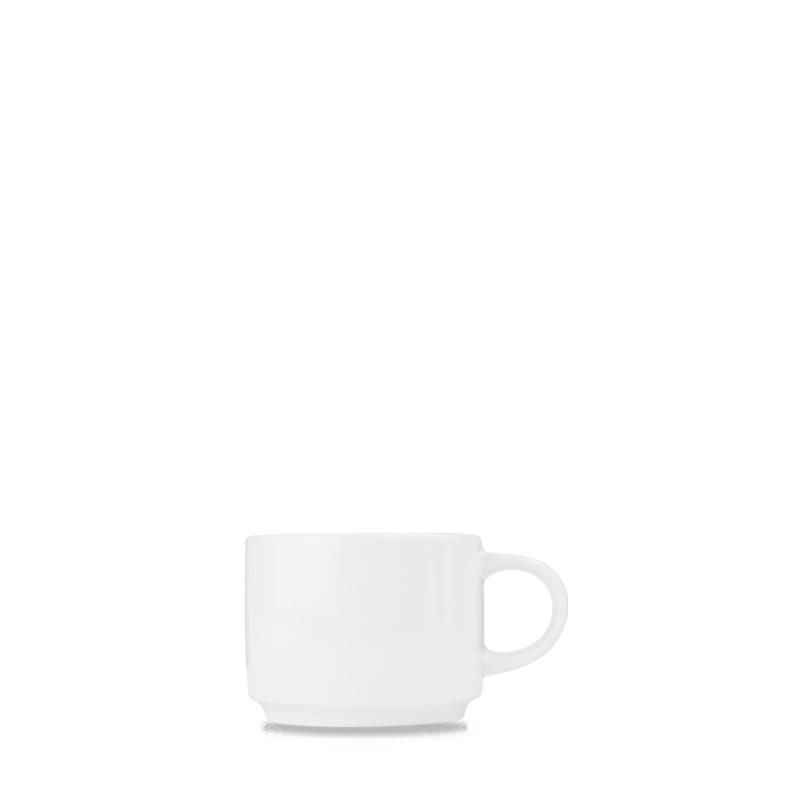 WHITE COMPACT STACKING TEACUP 7.5OZ BOX 24
