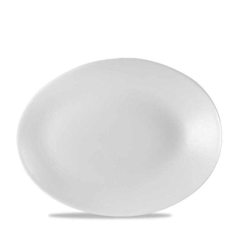White Oval Orb Plate 11 1/2X9 Box 12