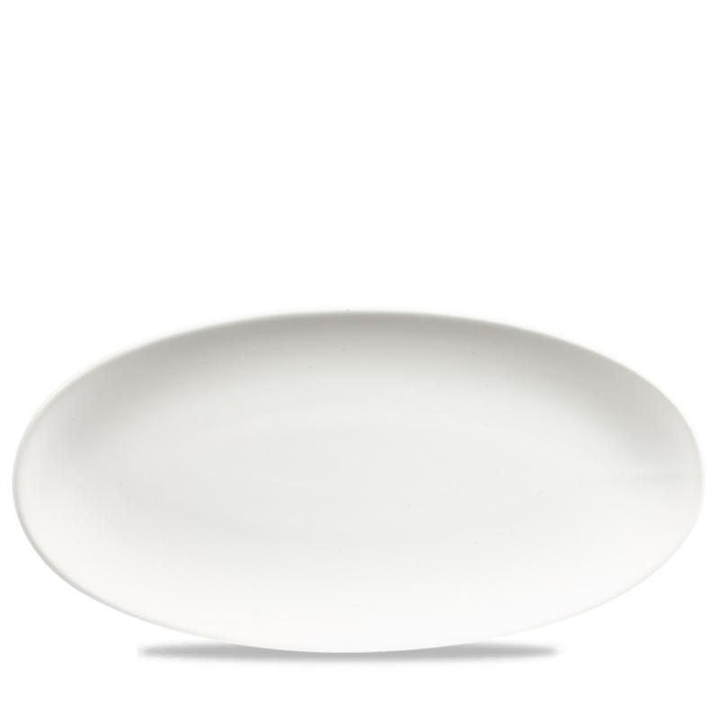 White Oval Chefs Plate 13 3/4X6 3/4´ Box 6´