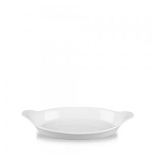 White Cookware  Medium Oval Eared Dish 11´ Box 6´