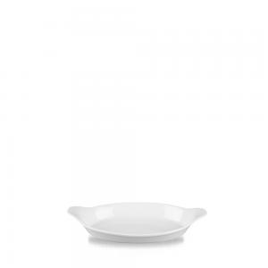 White Cookware  Small Oval Eared Dish 8´X4.75´´ Box 6´