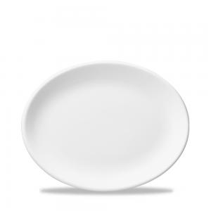 WHITE  OVAL PLATE 12´ BOX 12´