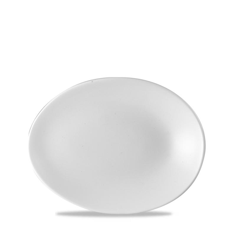 White Oval Orb Plate 8X6 Box 12