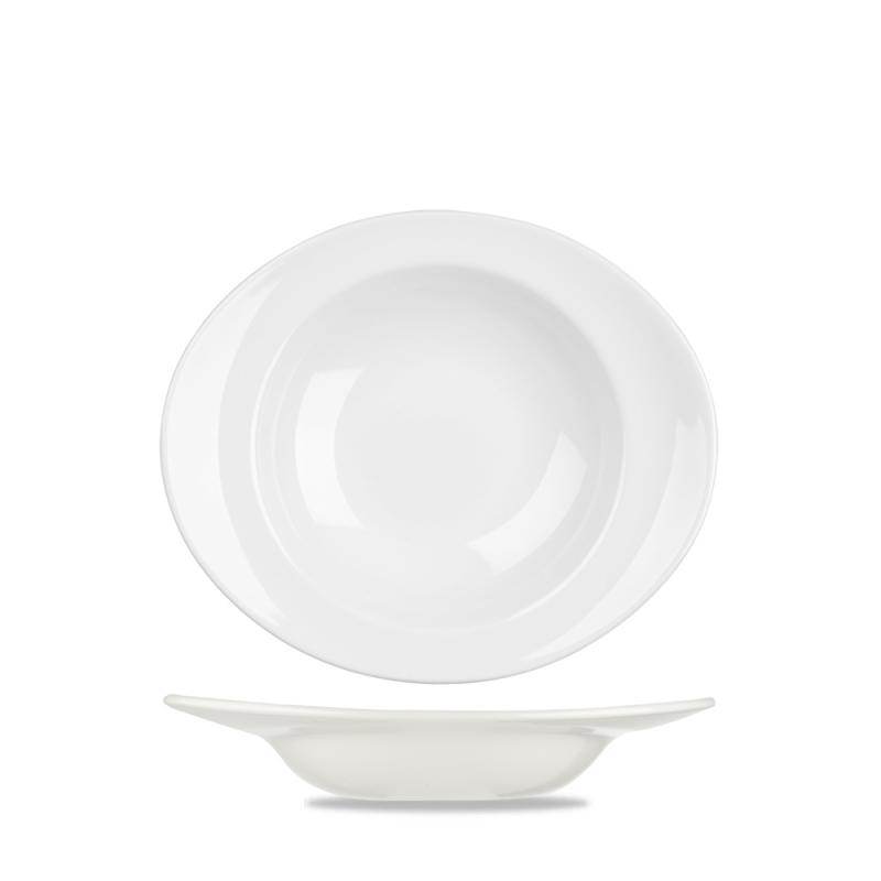 White Orbit Oval Soup Plate 9 Box 12