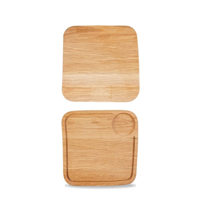 Wood  Sq Board Medium 10.4X10.4X0.8 Box 4
