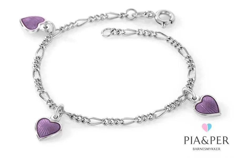 Charms armband hjärtan