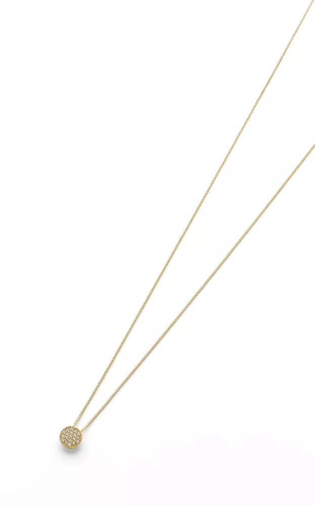 Hänge med kedja 18k rund cz