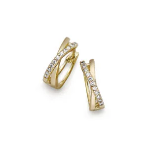 Örhänge 18k Creol Cz kryss