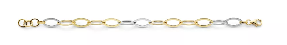 Collier 18k fantasi 2-färgad