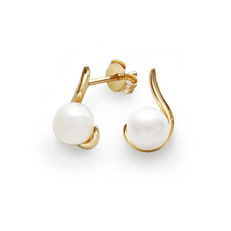 Örhänge 18k pärla sötv.