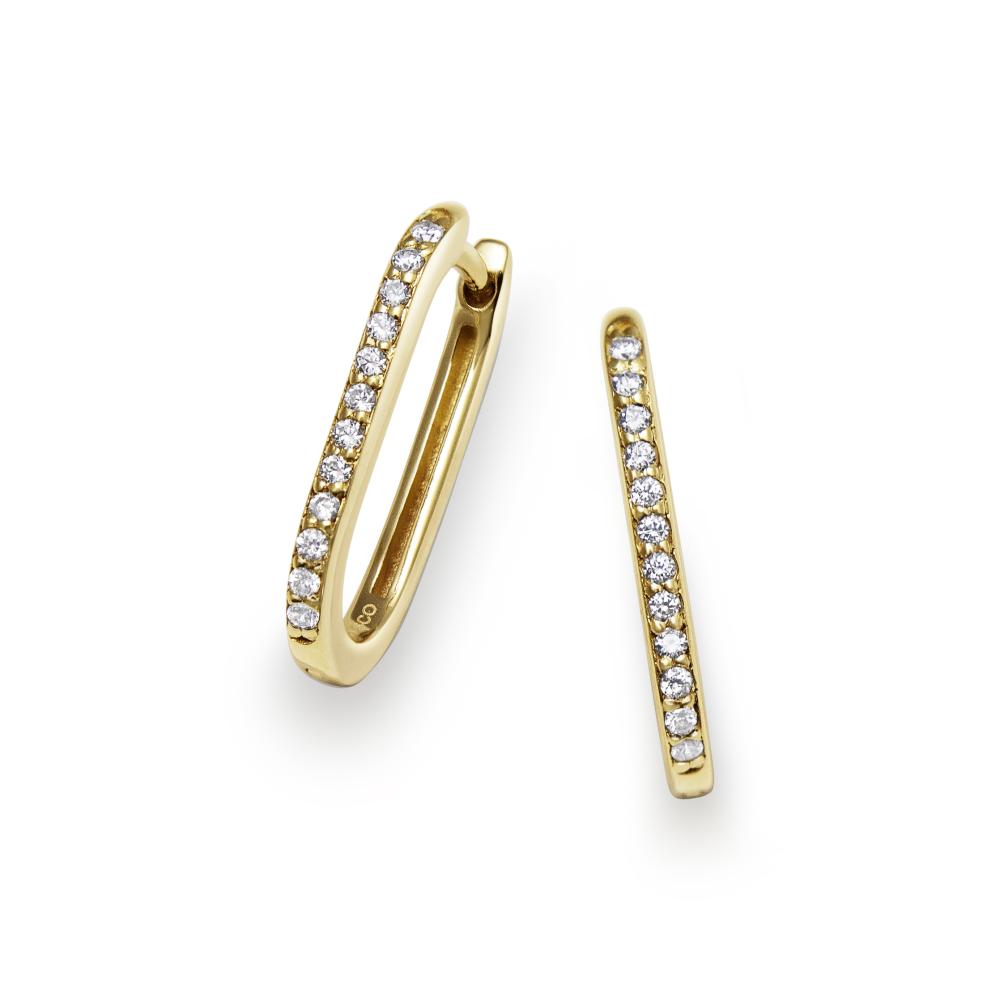 Creol 18k guld Oval cz