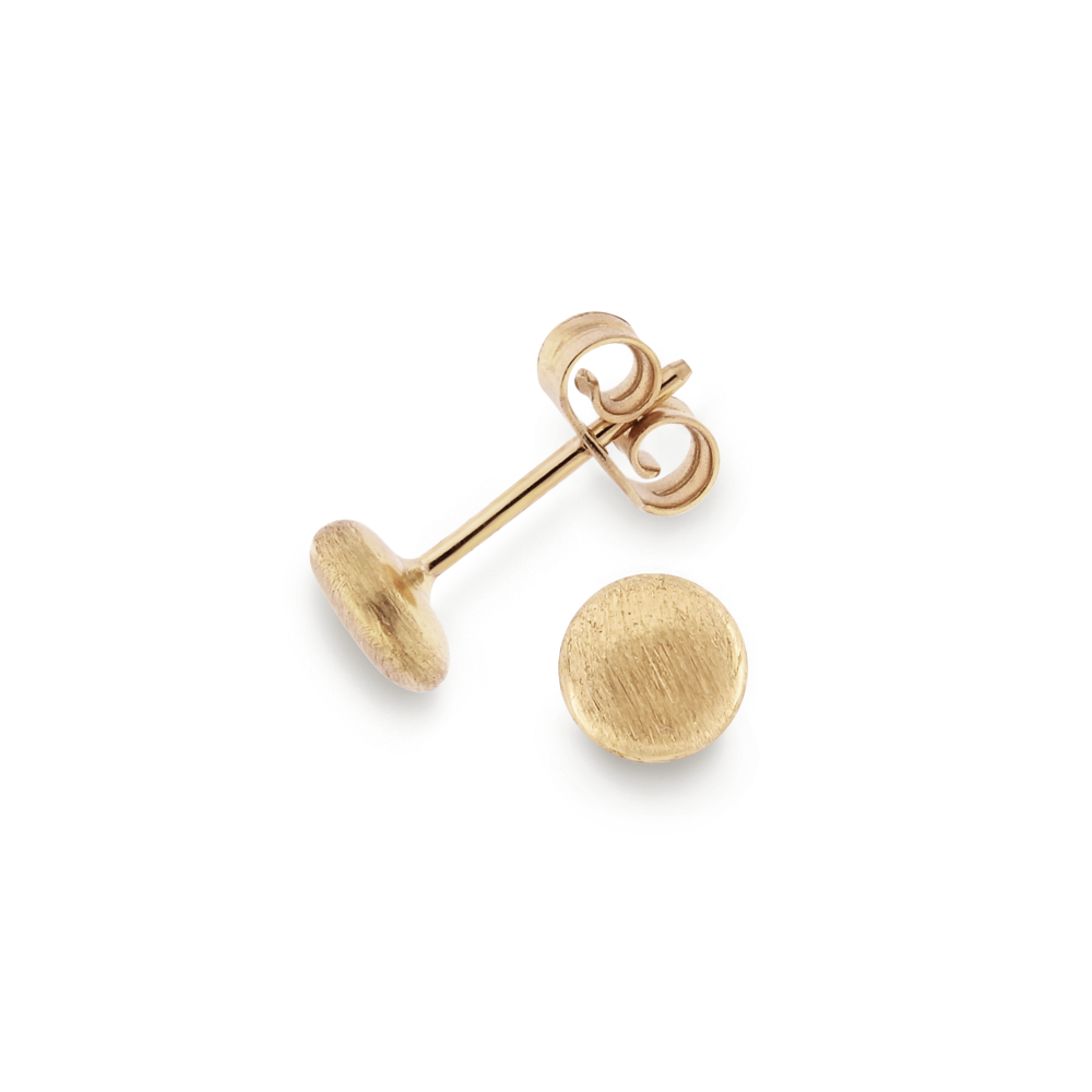 Örhänge 18k guld Dots 6mm matt