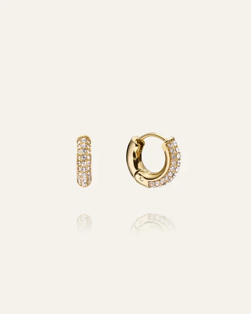 PAVÉ everyday small gold hoops