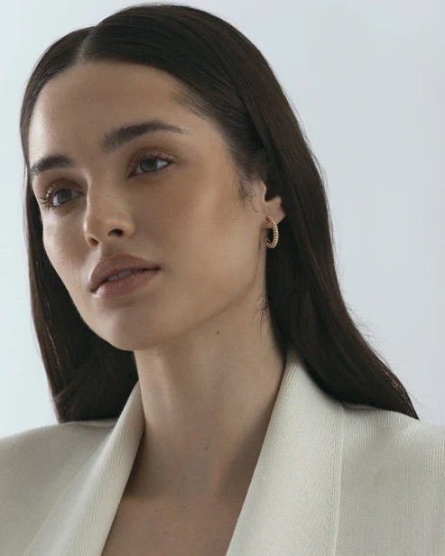 PAVÈ eternal large gold earrings