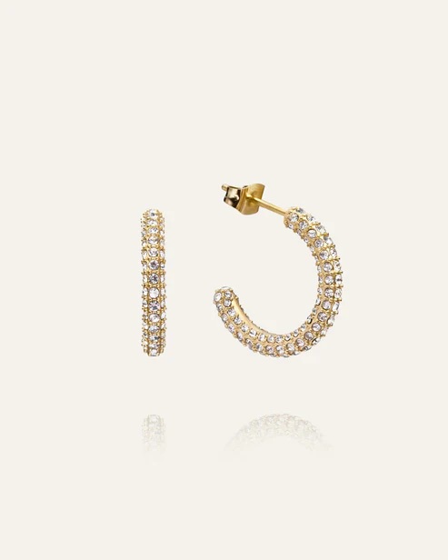 PAVÈ eternal large gold earrings