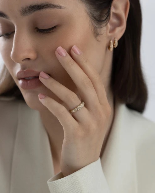 PAVÉ PRECIOUS gold ring