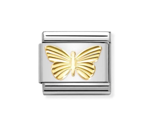 Nomination classic, gold butterfly