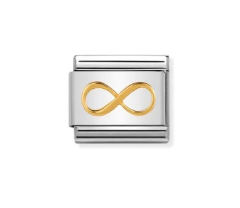 Nomination classic link, with gold infinity