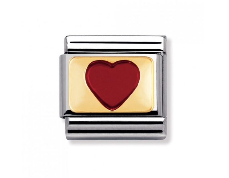 NOMINATION Hjärta röd emalj