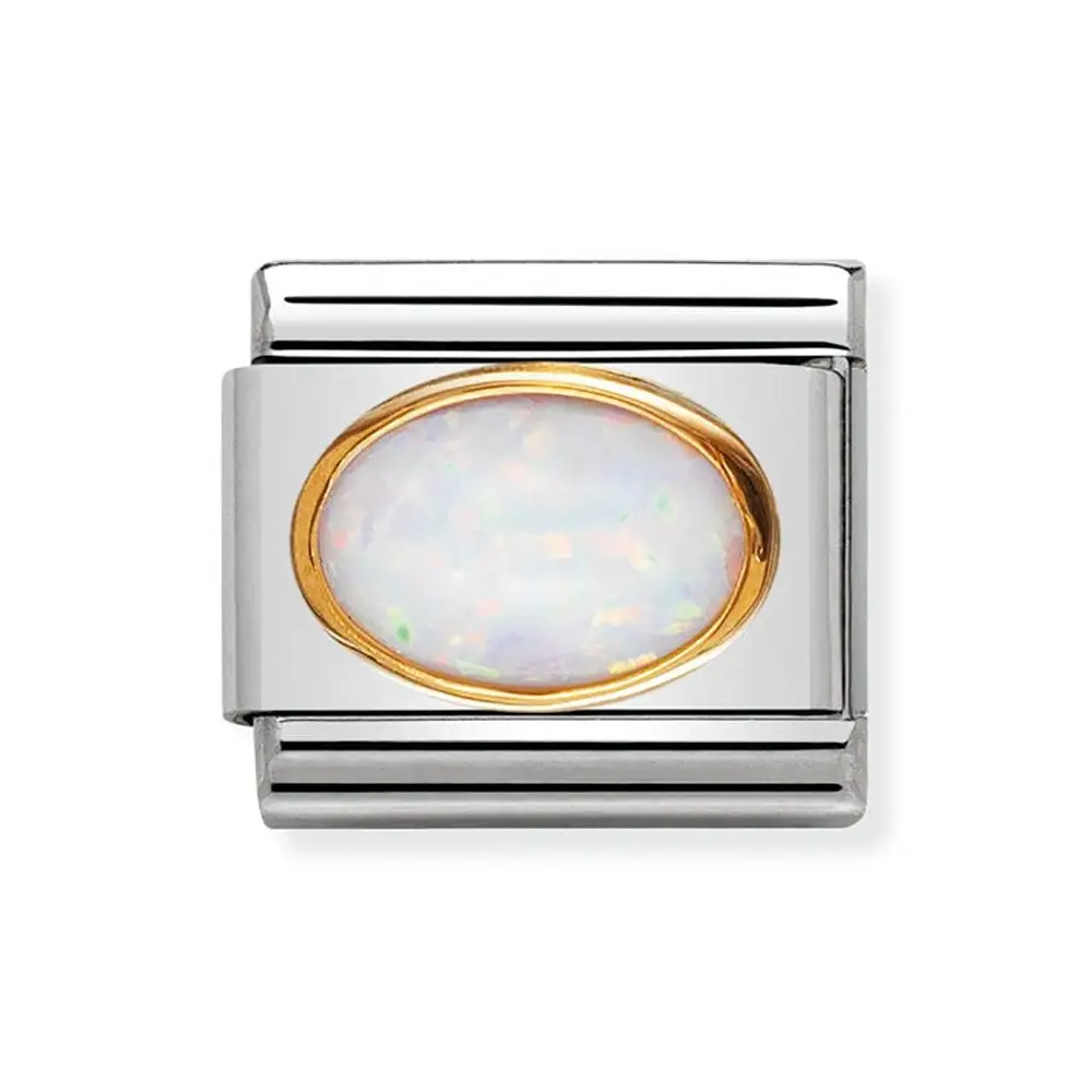 NOMINATION Classic Oval White Opal