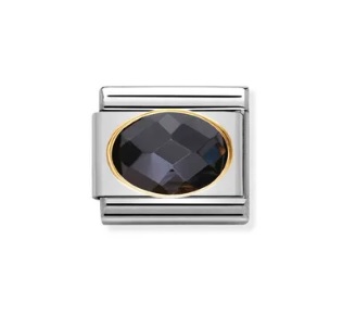 Nomination Classic Cubik Cirkon Svart