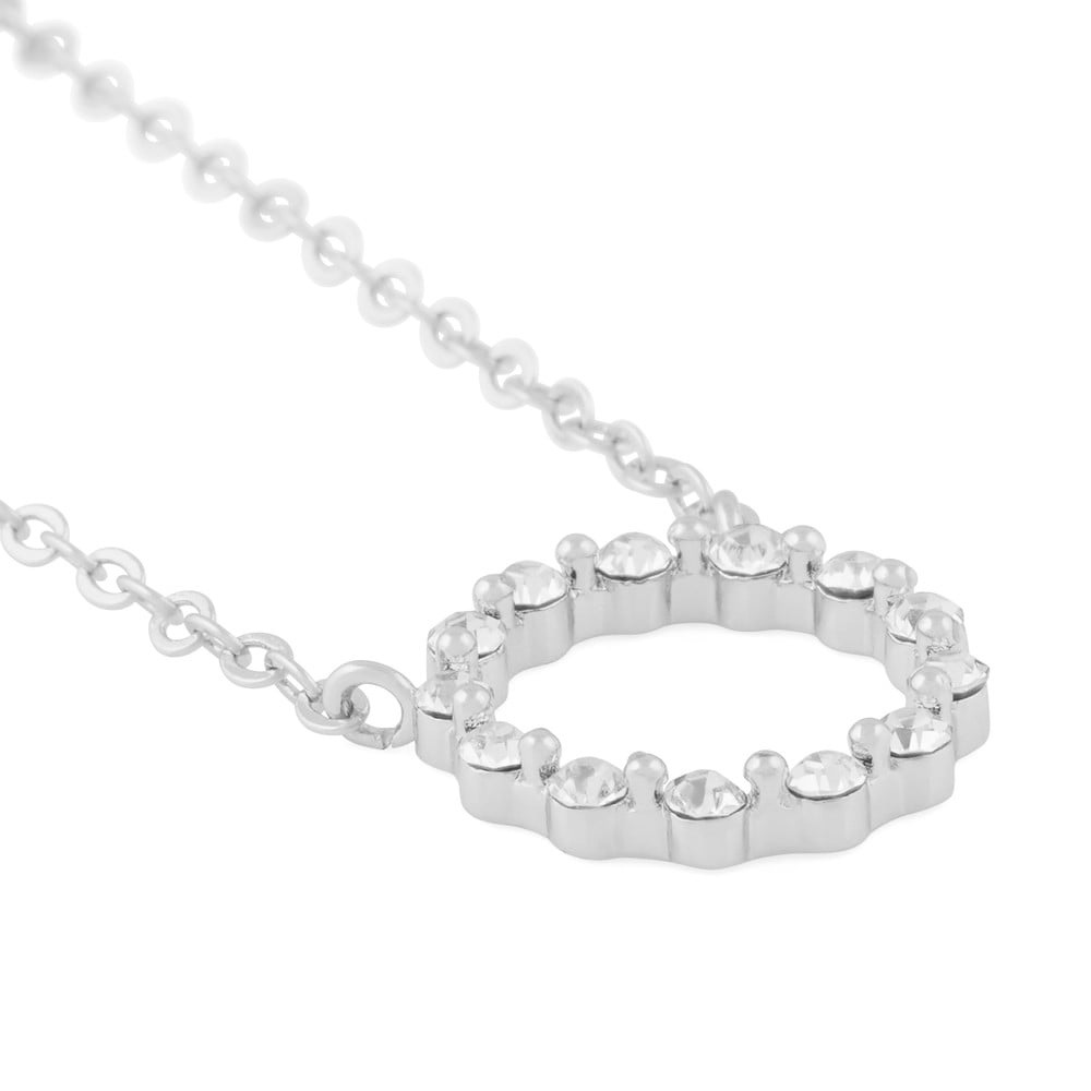 Sprinkles circle pendant neck 45 s/clear