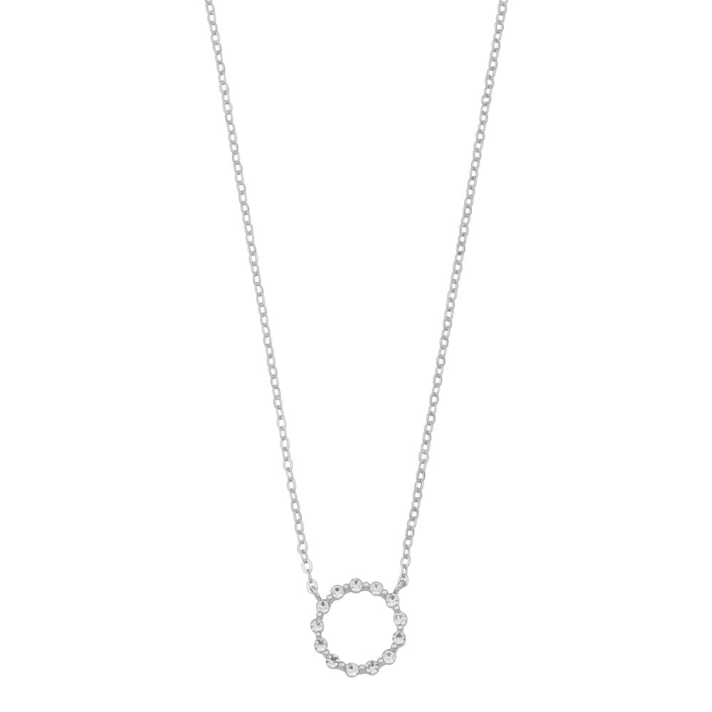 Sprinkles circle pendant neck 45 s/clear