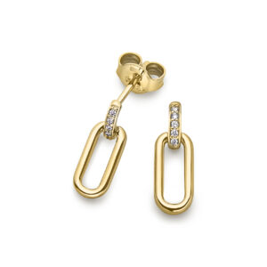 Guldörhängen Paperclip 18k Dia 0,030si/w