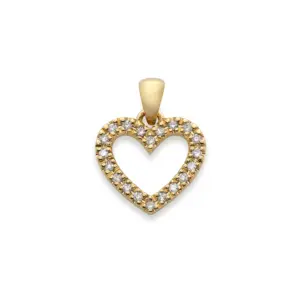 Hänge 18k hjärta 0,07ct wsi
